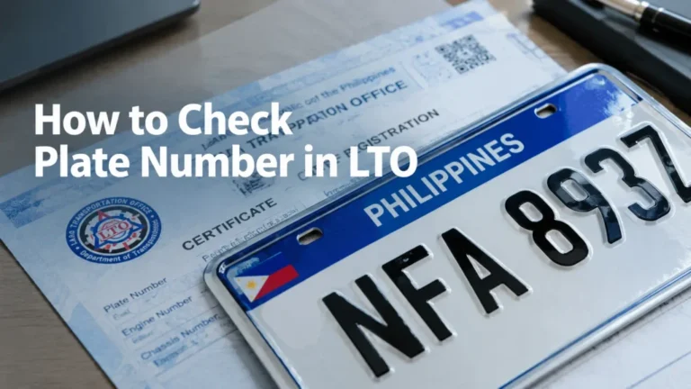 How to Check Plate Number in LTO